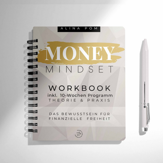 Money Mindset Workbook zum Ausfüllen. Großes Arbeitsbuch für Geldpsychologie und finanzielle Freiheit
